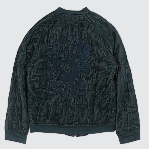 AW02/ Cabane De Zucca Embroidery Velvet Bomber/ Size S - Picture 4 of 14
